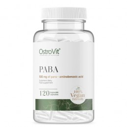 PABA Vege, 500 mg, 120 Capsule (benefic pentru piele, beneficii antioxidante) Beneficii PABA: este benefic pentru piele, benefic