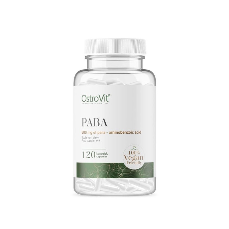 PABA Vege, 500 mg, 120 Capsule (benefic pentru piele, beneficii antioxidante) Beneficii PABA: este benefic pentru piele, benefic