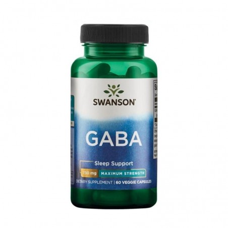 Swanson GABA - 750mg Maximum Strength - 60 Capsule