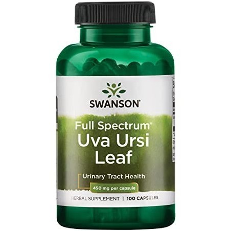 Swanson Uva Ursi Leaf (Frunza Uva Ursi), 450mg - 100 Capsule