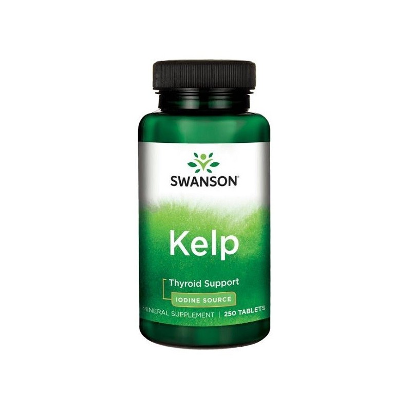 Kelp Iodine Source (Alge de mare) 250 Tablete- Sustine funtia tiroidiana, ajuta sanatatea oaselor Beneficii Kelp (alge de mare)-