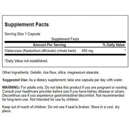 Full Spectrum Watercress (Nasturel), 400mg 60 Capsule- Ajuta la scaderea tensiunii arteriale, imbunatateste sanatatea ochilor Be