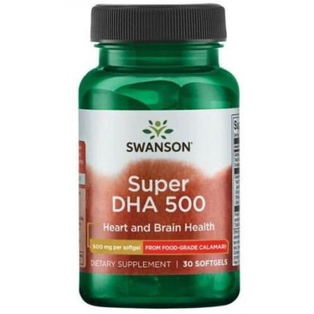 Swanson Super DHA 500 from Food-Grade Calamari - 30 Capsule