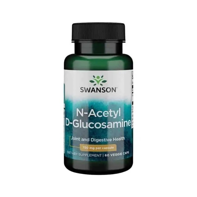 N-Acetyl D-Glucosamine (N-A-G), 750mg 60 Capsule- Antioxidant si antiinflamator, promoveaza ameliorarea ranilor Beneficii N-acet