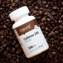 Cafeina 200 mg 200 Comprimate- Inlocuitor cafea, creste rezistenta Beneficii Cofeina -ajuta la accelerarea metabolismului, stimu