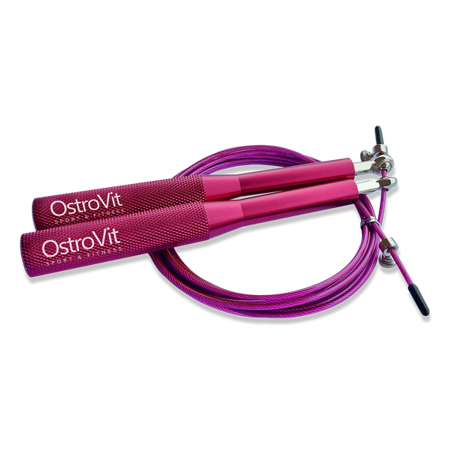 OstroVit Metal Skipping Rope (Coarda de sarit metalica) - 3m, ROZ