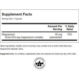 Swanson Magnesium Orotate, 654 mg - 60 Capsule Beneficii Orotat de Magneziu- sprijina sanatatea cardiovasculara, mareste reziste