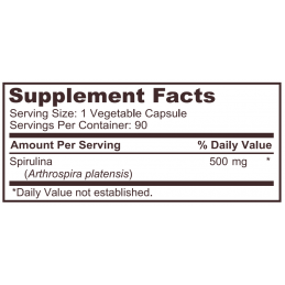 Supliment alimentar Spirulina (pentru detoxifiere) - 90 Capsule, Pure Nutrition Beneficiile pentru sanatate ale spirulinei: deto