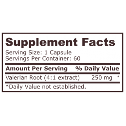 Supliment alimentar Valerian Root (Radacina de valeriana) - 60 Capsule, Pure Nutrition Beneficii Valerian Root- ajuta la somn in