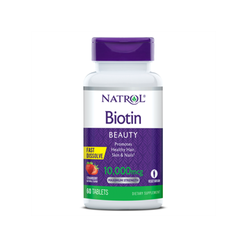 Natrol Biotin Fast Dissolve - 10000mcg - 60 Tablete Beneficii Biotina: importanta pentru par, piele si sanatatea unghiilor, nutr