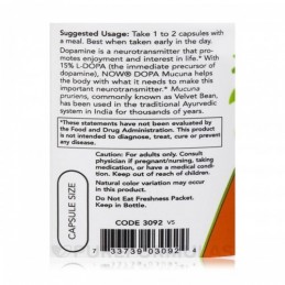 L-DOPA Mucuna, 90 Capsule, Creste energia mentala si fizica, stimuleaza starea de spirit, imbunatateste libidoul Beneficii Mucun