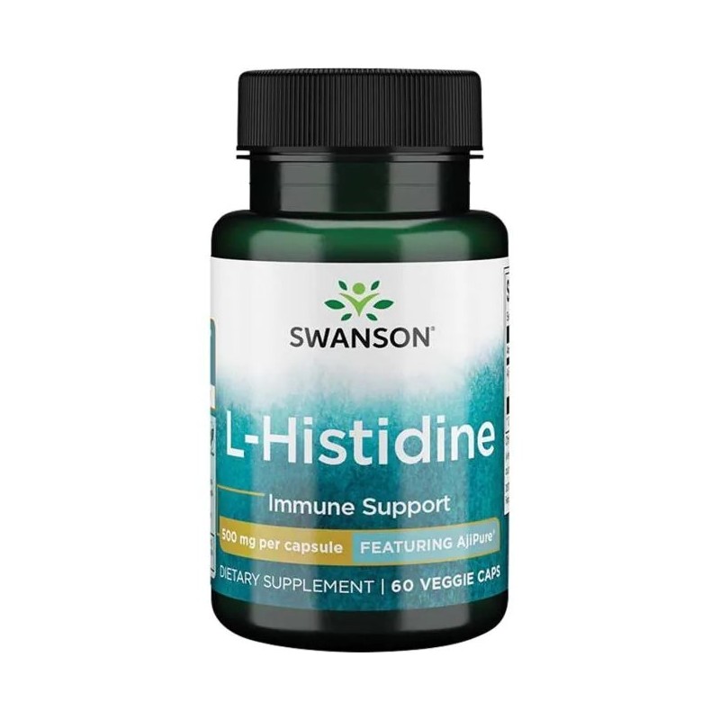 Swanson L-Histidine 500mg - 60 Capsule Beneficii L-histidina- sustine sistemul imunitar, poate ajuta la ameliorarea bolilor cron