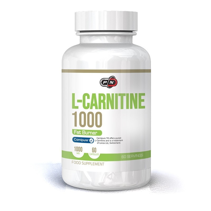 Supliment alimentar L-Carnitina 1000 mg 60 capsule (Arde grasimea, inhiba pofta de mancare)- Pure Nutrition USA Beneficii Carnit