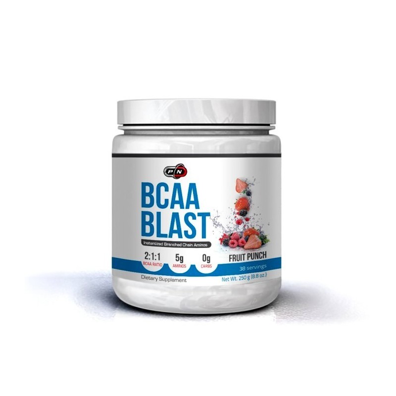 BCAA cu Glutamina 250 grame, Pure Nutrition USA Beneficii BCAA Blast: reduce oboseala, creste absorbtia de proteine, mentine mas