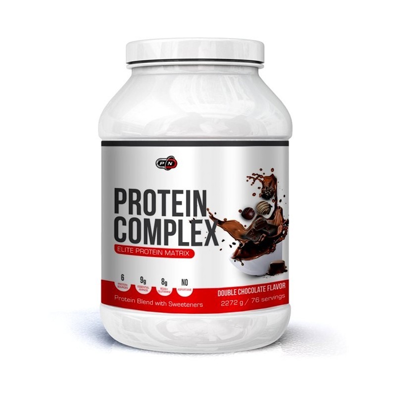 Protein Complex 2.27 kg, Pure Nutrition USA Beneficii Protein Complex: 6 surse de proteina, 2 tipuri de proteina din zer cu abso