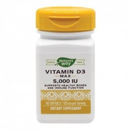 Vitamina D3 5000UI - 60 Capsule (imunitate, articulatii, circulatie) Proprietati Vitamina D3:
Formula ce contine Vitamina D3 din