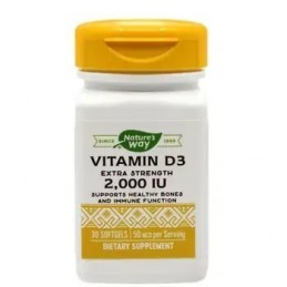 Vitamina D3 2.000IU (pentru adulti) - 30 Capsule Proprietati Vitamina D3:
Formula ce contine Vitamina D3 din sursa naturala, sup