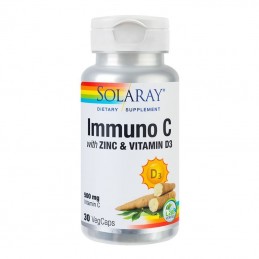 Zinc si Vitamina D3 Immuno C - 30 Capsule (imunitate, articulatii) Beneficii Zinc si Vitamina D3 Immuno C- Contribuie la functio