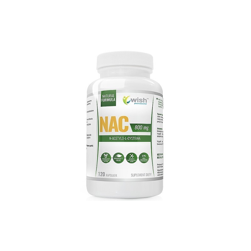 Wish NAC - N-Acetil Cisteina 800mg - 120 Capsule Beneficiile N-Acetil Cisteinei- esentiala pentru a face glutationul, un puterni