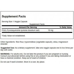 Swanson Ultra PQQ Pirolochinolina Chinona 10mg - 30 Capsule Beneficii Pirolochinolina: ajuta la incetinirea procesului de imbatr
