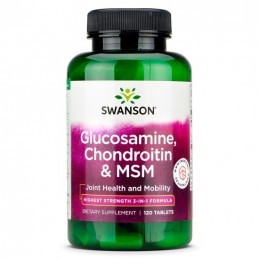 Glucosamine Chondroitin & MSM 500/400/200, 120 Tablete- Sustin tesuturile si cartilajele sanatoase Beneficii Glucosamine + MSM +