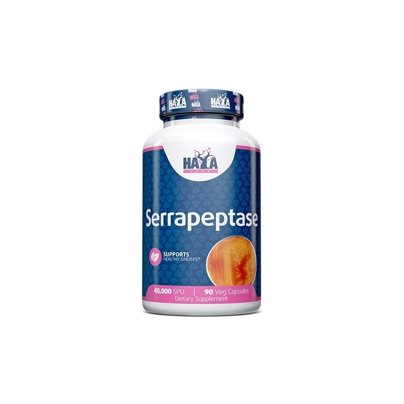 HAYA LABS Serrapeptase 40.000 - 90 Capsule Beneficii Serrapeptase- poate ajuta la promovarea sanatatii oaselor si articulatiilor