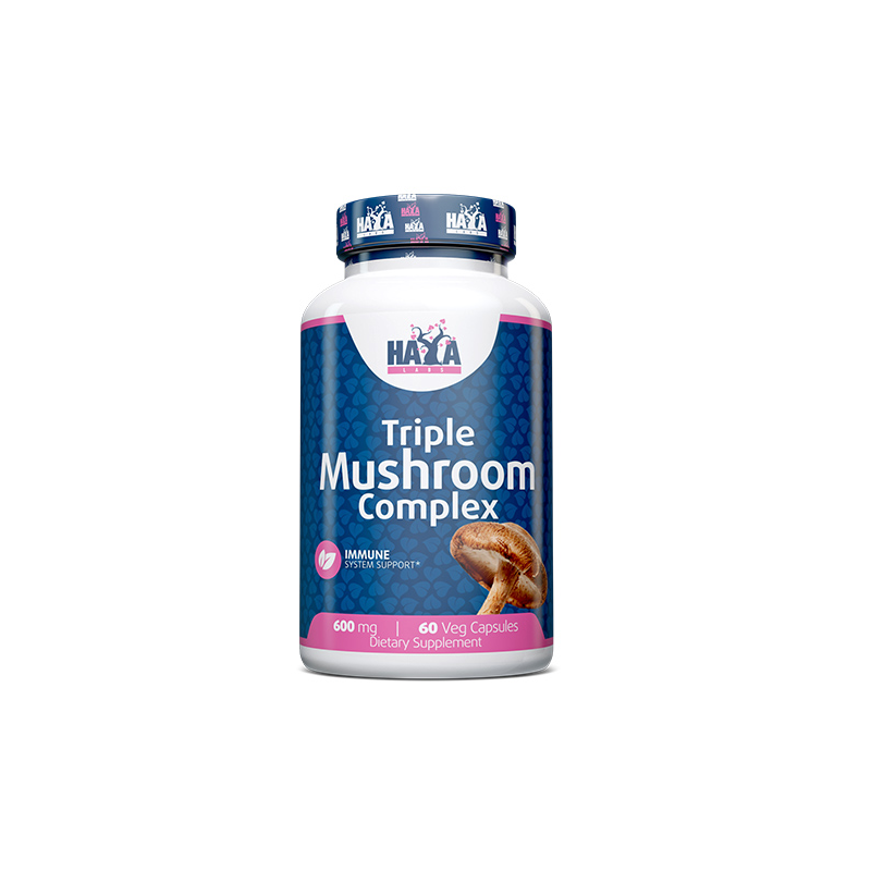 HAYA LABS Triple Mushroom Complex - 60 Capsule Beneficii Triple Mushroom Complex- poate ajuta la imbunatatirea concentrarii, poa