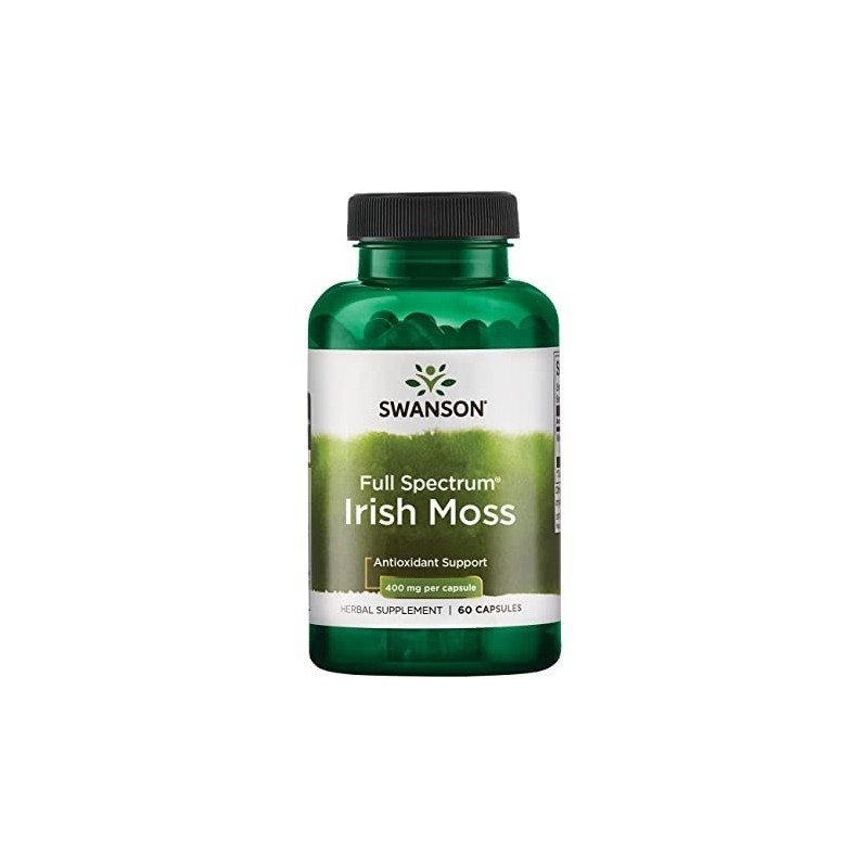 Swanson Full Spectrum Irish Moss (muschi irlandez) 400 mg - 60 Capsule Beneficii Irish Moss- sustine sanatatea tiroidei, sprijin