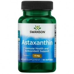 Astaxanthin, 4mg, 60 Capsule- Antioxidant, sustine o piele sanatoasa, supliment pentru antrenament si exercitii Beneficii Astaxa