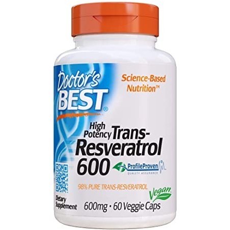 Doctor's Best Trans-Resveratrol 600, 600mg - 60 Capsule