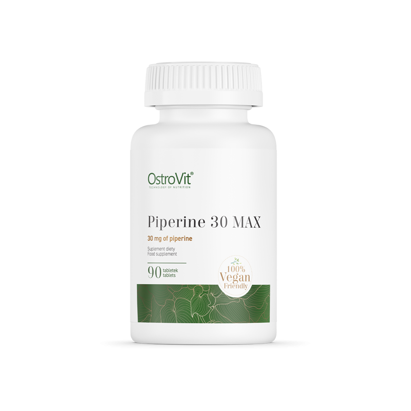 Piperine 30 mg MAX, 90 Tablete (piper negru)- Poate ajuta la slabire, are proprietati puternice de curatare Beneficii- supliment