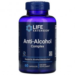 Life Extension Anti-Alcohol Complex - 60 Capsule Beneficii complex anti-alcool- sprijina functia optima a ficatului, nutrientii 