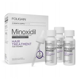 FOLIGAIN MINOXIDIL 2%, Regenerarea parului pentru femei tratament, 3 luni FOLIGAIN MINOXIDIL 2% Tratament pentru regenerarea par