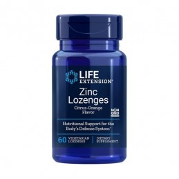 Life Extension Zinc Lozenges, Natural Citrus-Orange - 60 Capsule Beneficii Zinc- reglarea proceselor metabolice si a activitatii