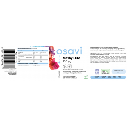 Osavi Methyl-B12, 500mcg - 120 Capsule Beneficii Vitamina B12- ajuta la formarea globulelor rosii si la ameliorarea anemiei, poa