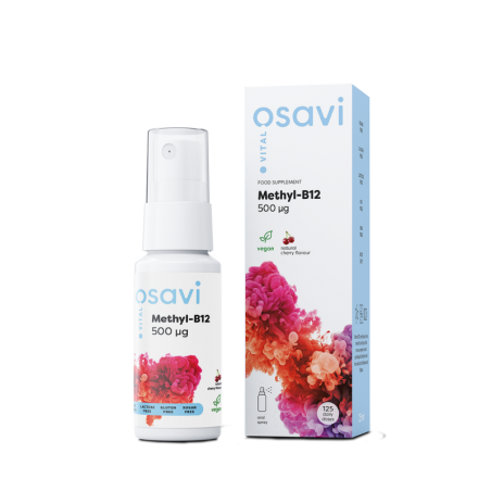 Osavi Methyl-B12 Oral Spray - 500mcg (Cherry-aroma de cirese) - 25 ml.