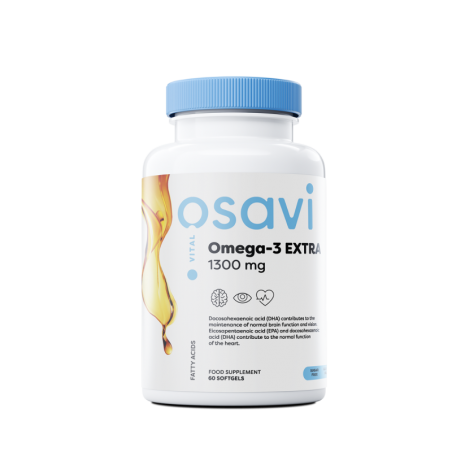 Osavi Omega-3 Extra, 1300mg (cu aroma de lamaie) - 60 Capsule