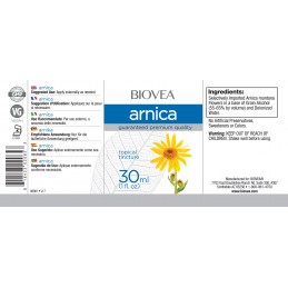 Arnica tinctura picaturi (1oz) 30ml Beneficii Arnica: calmează durerile musculare, vindeca vanataile, ajuta in caz de umflaturi,