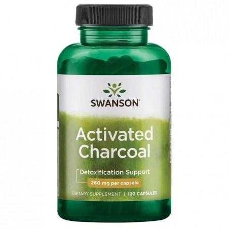 Swanson Activated Charcoal (Carbune activat) 260 mg - 120 Capsule