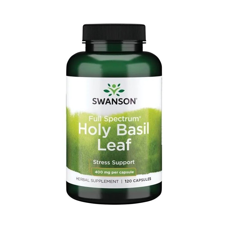 Holy Basil Leaf (Sfantul Busuioc) 400mg, 120 Capsule- Amelioreaza infectiile pielii si acneea, protejeaza impotriva diabetului B