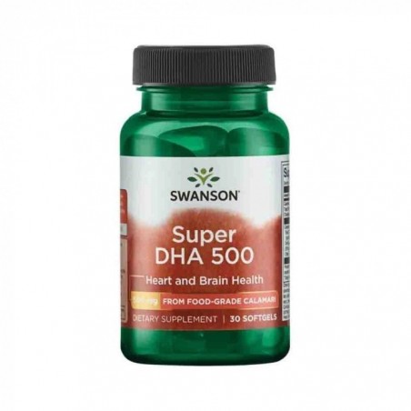 Swanson Super DHA 500 from Food-Grade Calamari - 30 Capsule