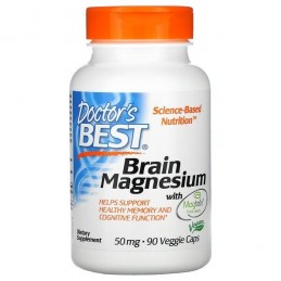 Doctor's Best Brain Magnesium & Magtein, 50mg - 90 Capsule Beneficiile magneziului- ajuta la reudcerea stresului si anxietatii, 