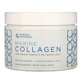 Nordic Naturals Marine Collagen, Strawberry (aroma de capsuni) - 150 g Beneficii Colagen marin- ajuta pielea, ajuta procesul res