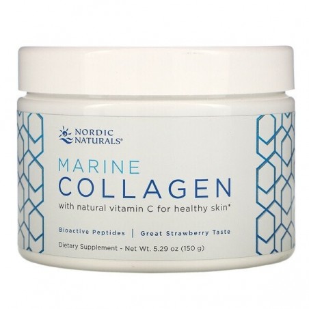 Nordic Naturals Marine Collagen, Strawberry (aroma de capsuni) - 150 g