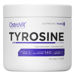 OstroVit Supreme Pure Tyrosine 210 grame Beneficii L-TYROSINE: stimuleaza eliberarea hormonului de crestere care determina crest