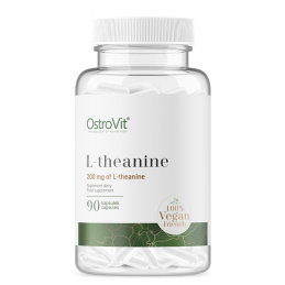 OstroVit L-Theanine 200 mg + Inulina 100 mg 90 Capsule VEGE Beneficii L-Teanina- regleaza si functionarea sistemului digestiv, s