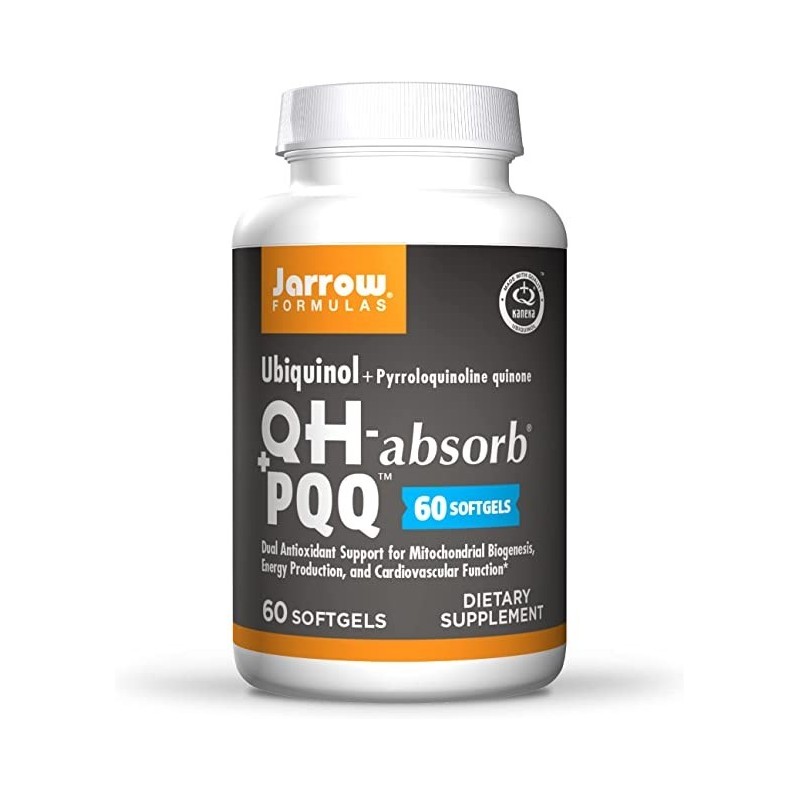 Jarrow Formulas Ubiquinol QH-absorb + PQQ - 60 Capsule Beneficii Ubiquinol QH-absorb + PQQ- combina forma redusa, activa, antiox