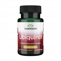 Ubiquinol, 50mg, 60 Capsule- Sprijina sanatatea optima a inimii, sprijina productia de energie celulara a organismului Beneficii