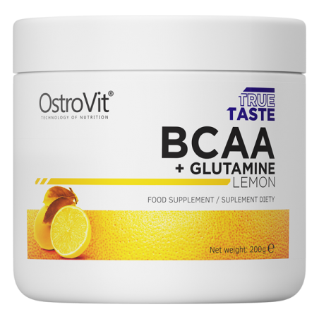 OstroVit BCAA + Glutamine 200 grame (cu aroma de lamaie)