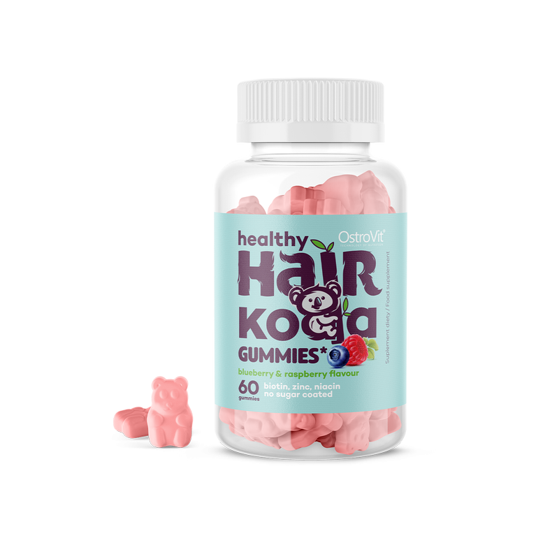 OstroVit Healthy Hair Koala Gummies 60 bucati (jeleuri Koala pentru par) Beneficii Healthy Hair Koala Gummies- sustine metabolis